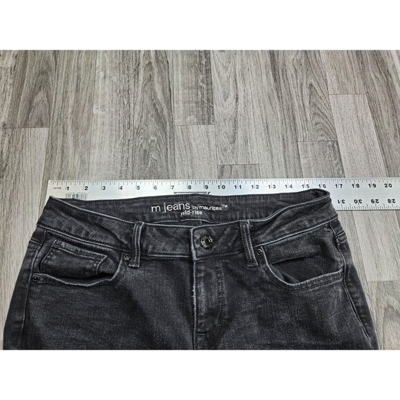 (3/$35) Maurices M Jeans Womens Jeans 10 Black Mid-Rise Bootcut Stretch Denim - Picture 8 of 12